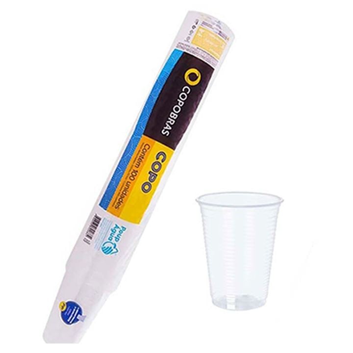 Vaso descartable transparente - 300ml - 100 unidades