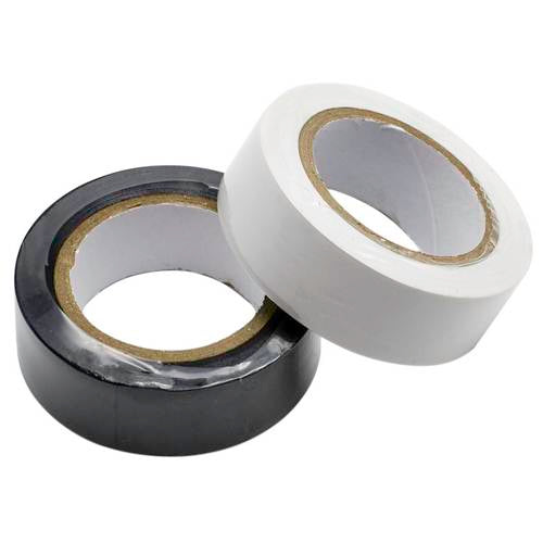 Cinta aisladora 130 MIC x 19mm x 10M NEGRA/BLANCA