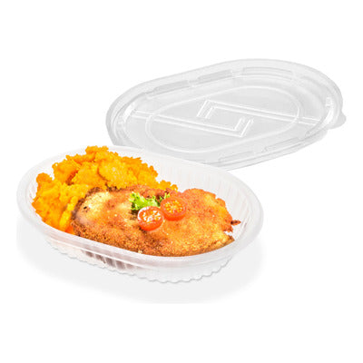 Bandeja PP 105 Ovalada - Con/ Sin tapa - Apta microondas