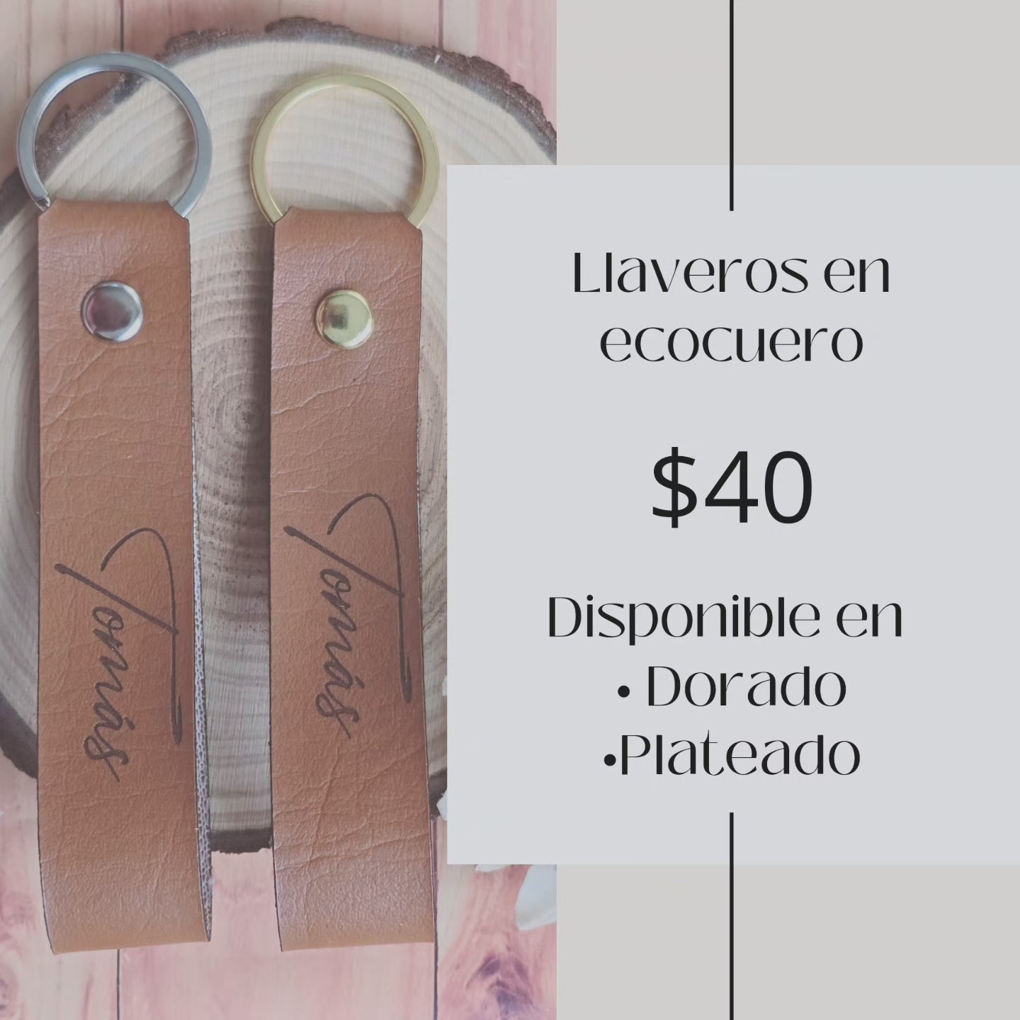 Llaveros en Eco Cuero