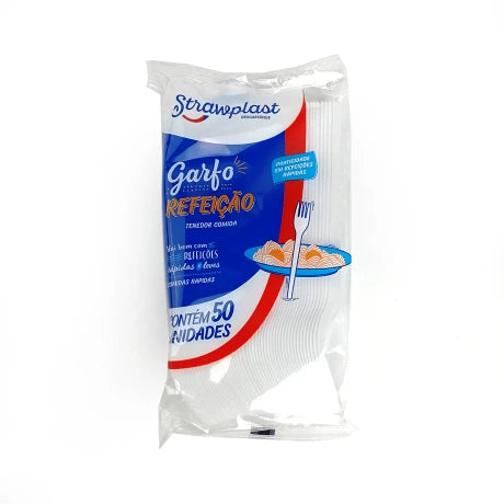 Tenedor Strawplast x 50 unidades