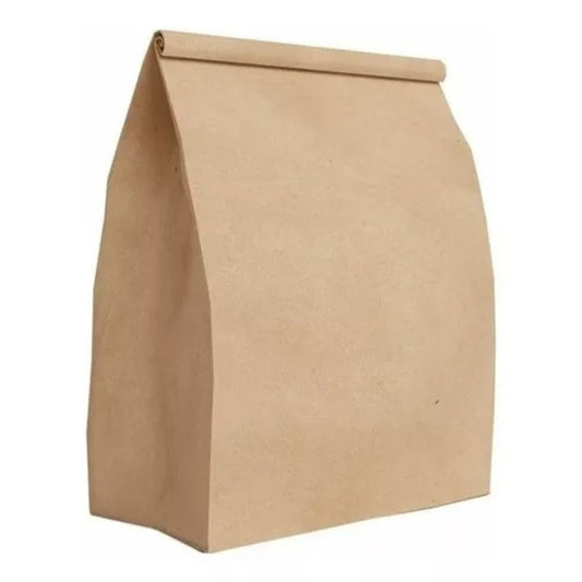 Bolsa de papel kraft para delivery 28x40x14cm